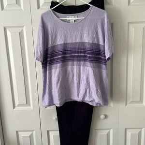 3x Maggie McNauchton purple stripped sweater